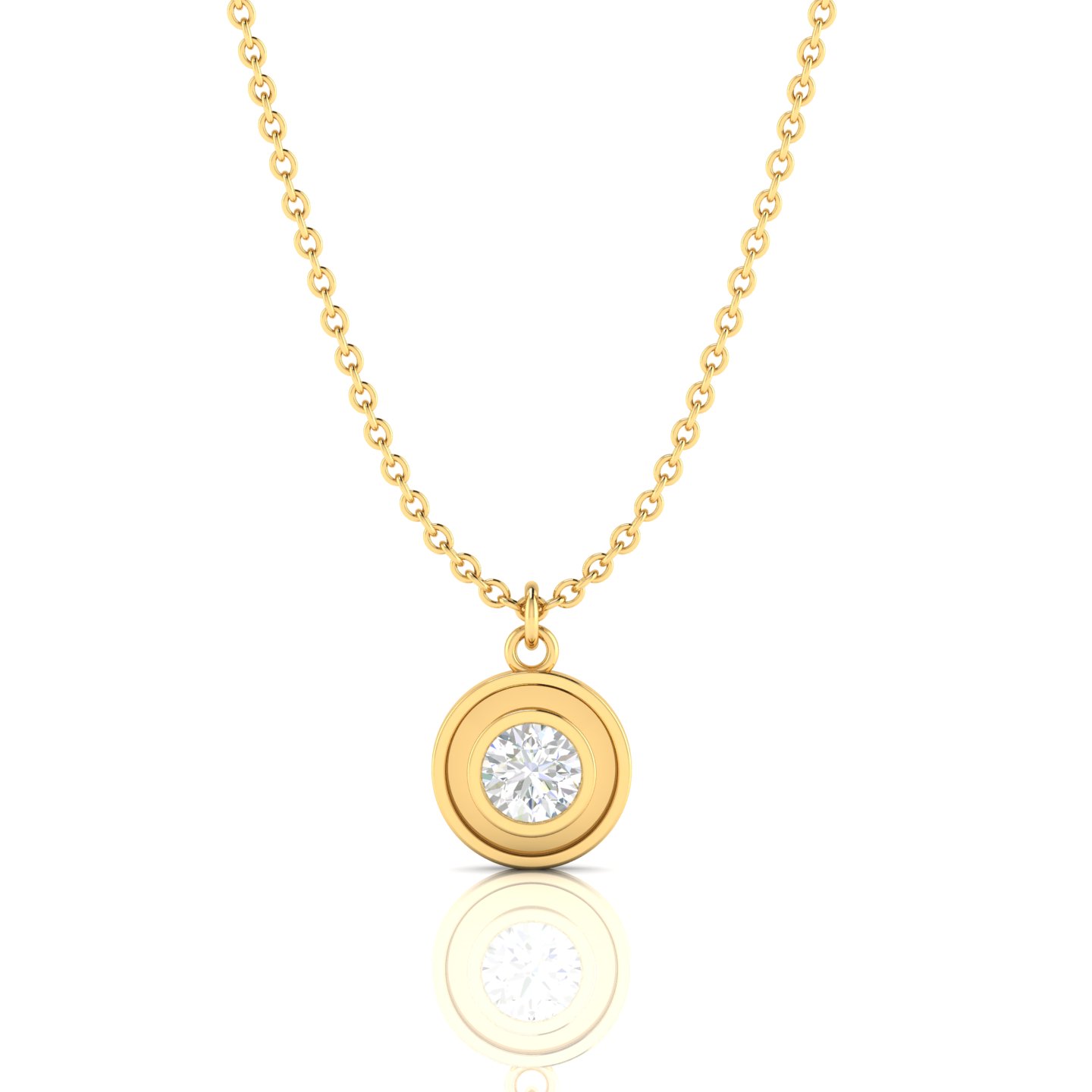 Double Round Diamond Pendant