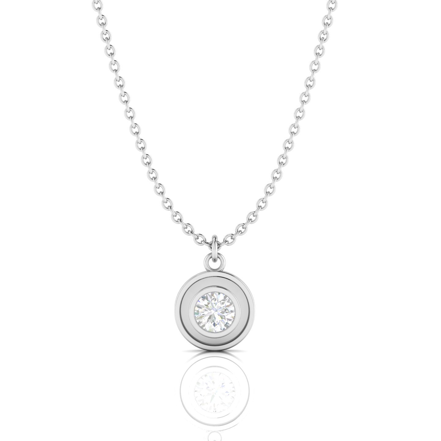 Double Round Diamond Pendant
