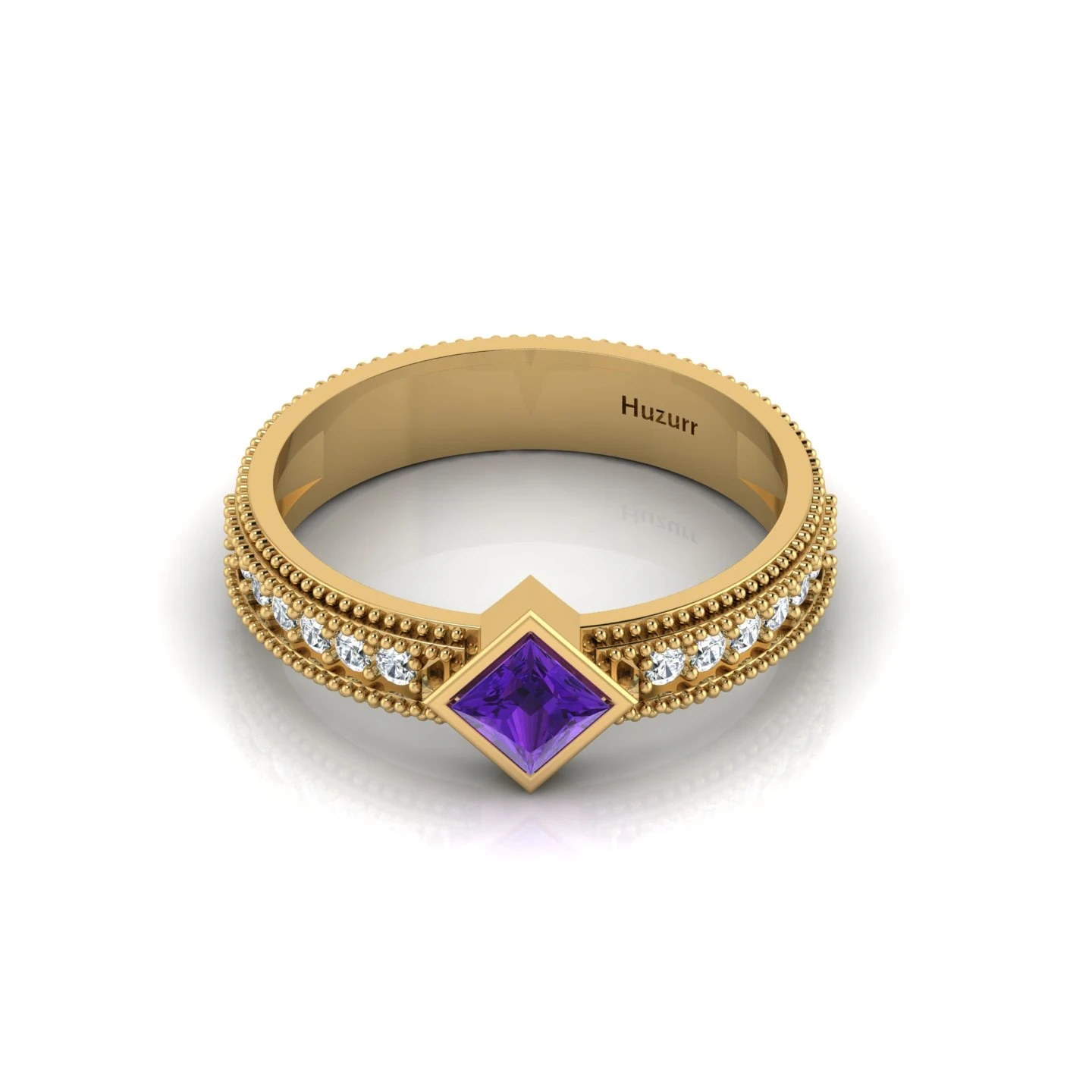 Princess-cut-amethyst-ring