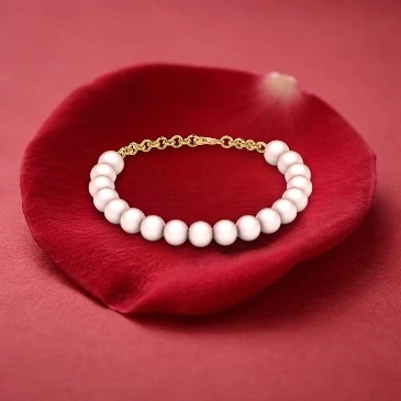 Akoya Pearl Beads Chain Tennis Bracelet