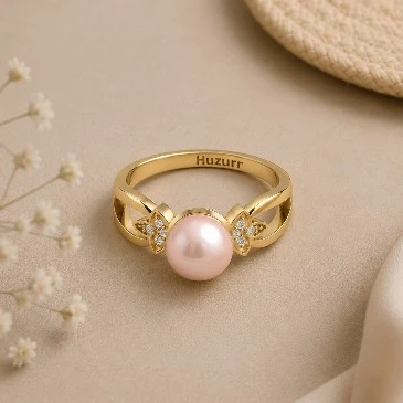 Akoya Pearl Diamond Gold Plated Ring