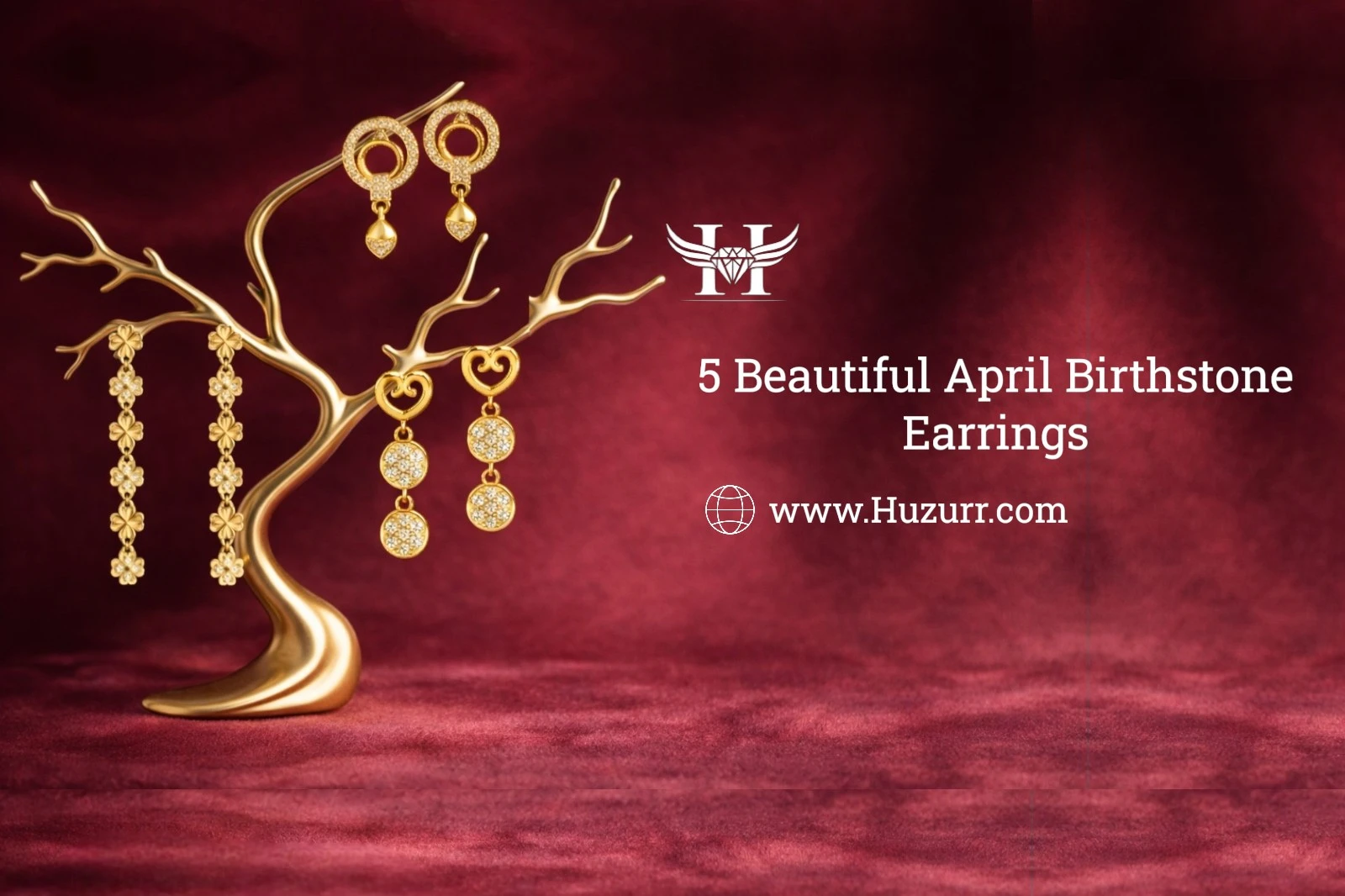 April Birthstone Earrings For Women