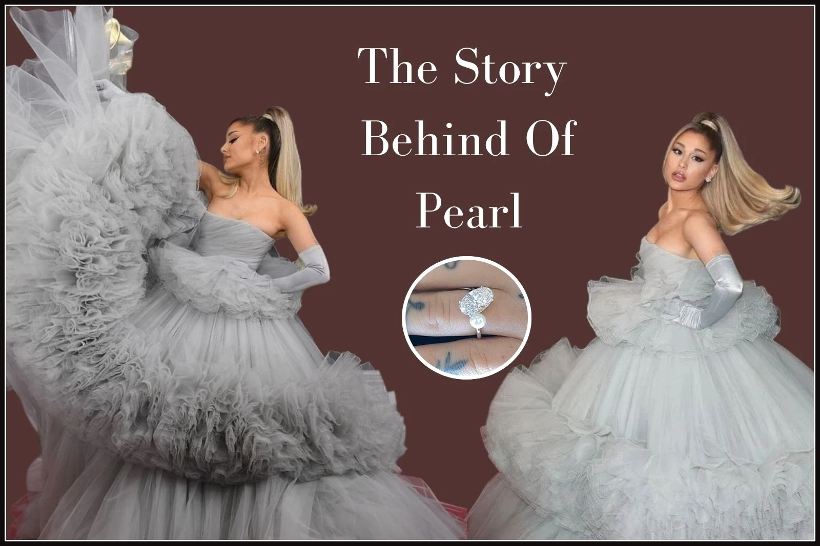 ariana grande pearl engagement ring