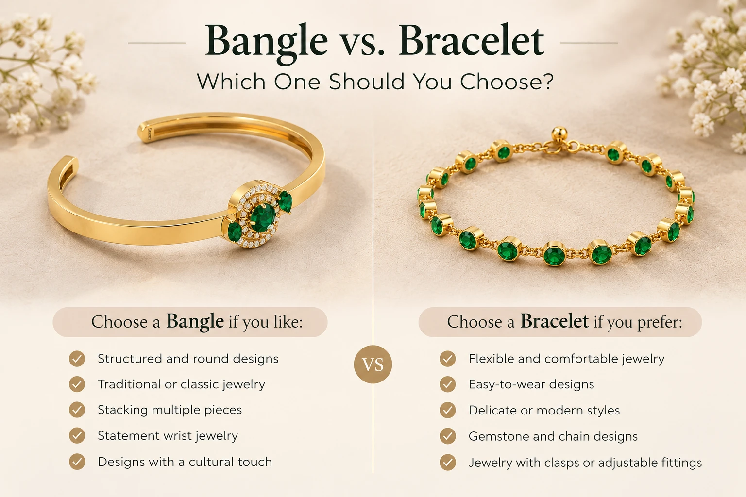 bangle vs bracelet comparison