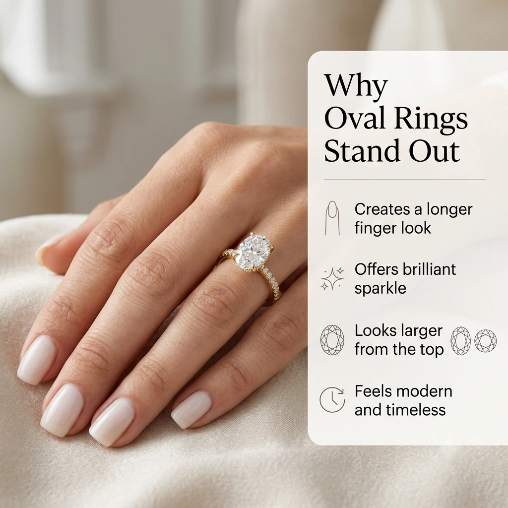 benefits of buying an oval diamond engagement ring