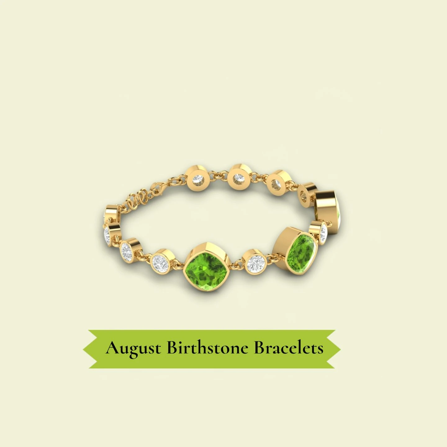Birthstone Bracelets With August Charms