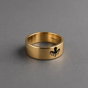 Black Enamel Spectre Band Ring