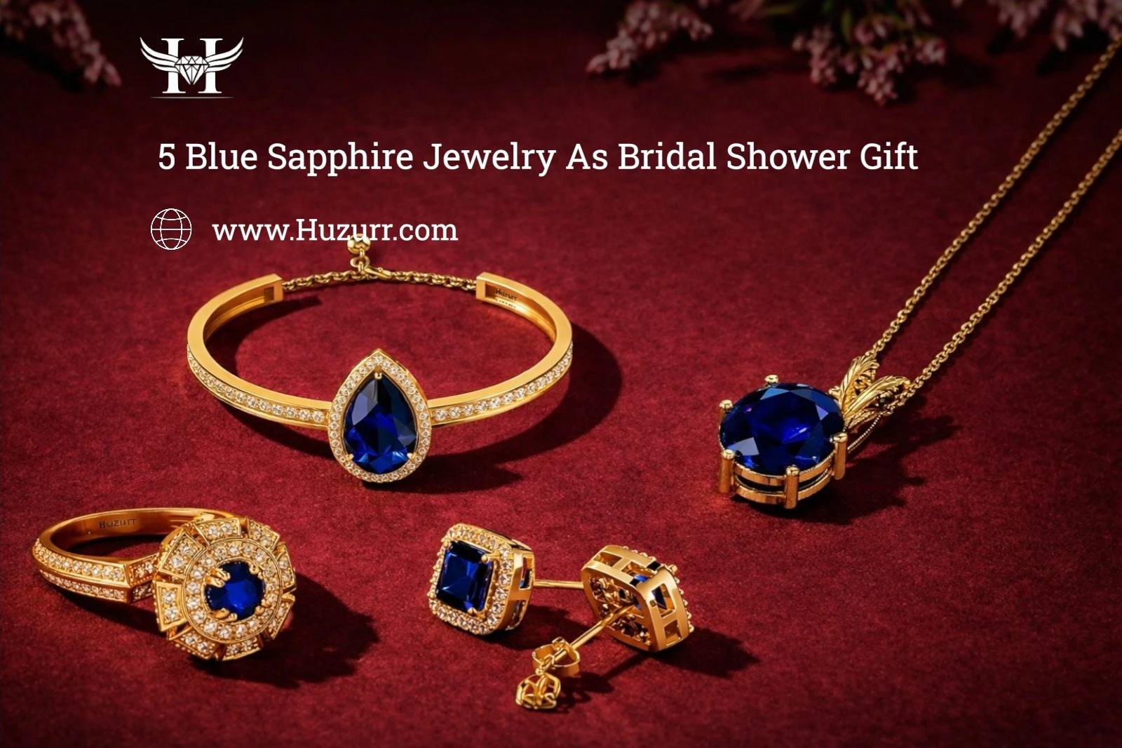 5 beautiful Blue sapphire jewelry as bridal shower gifts