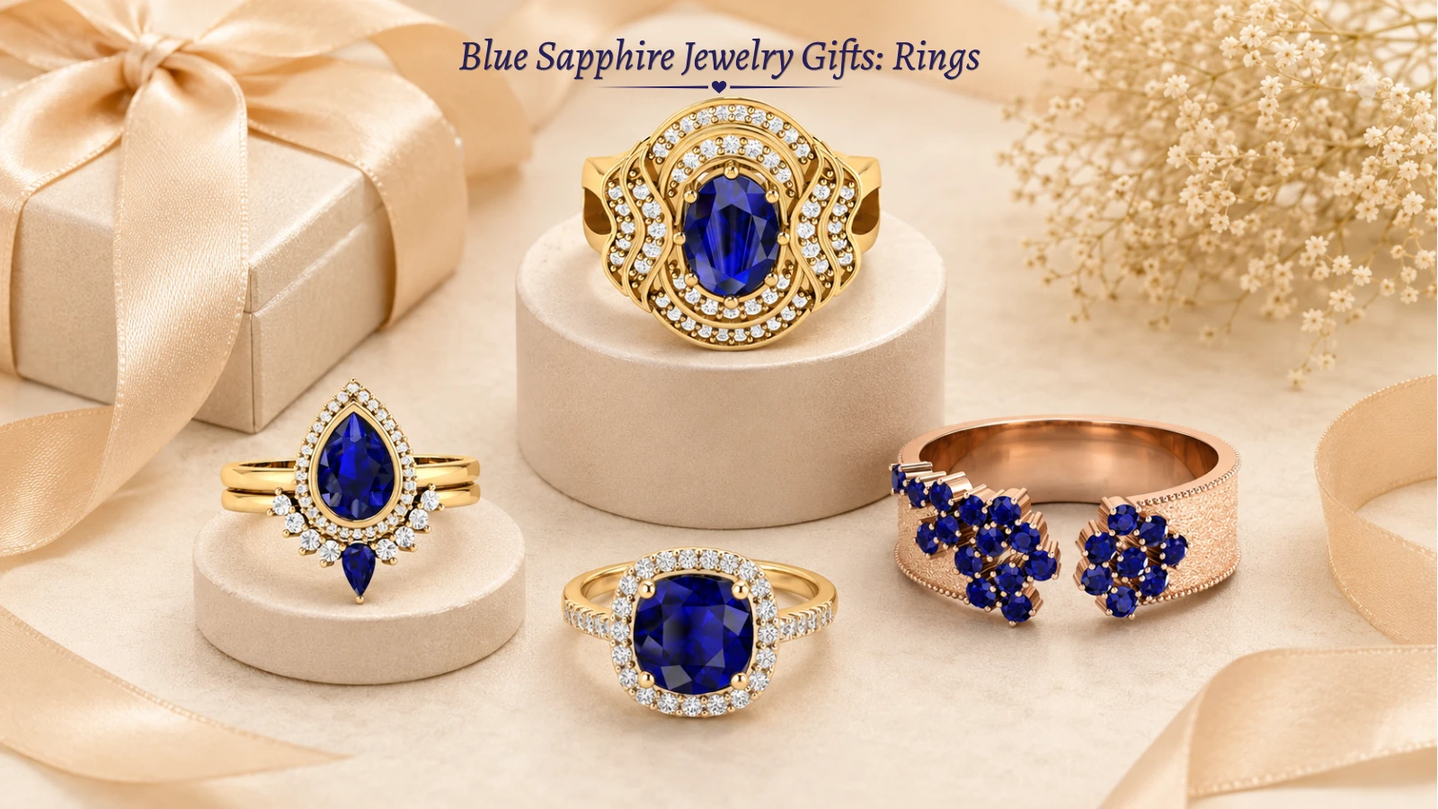 Blue Sapphire Jewelry Gifts-rings