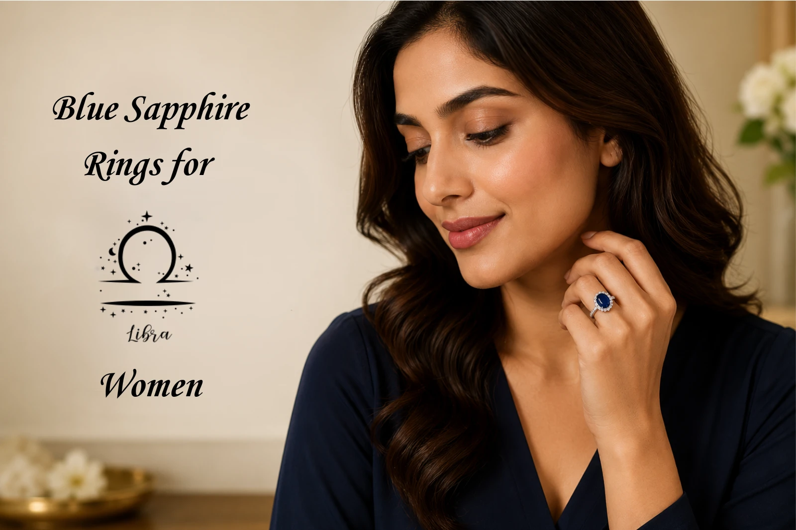 Blue Sapphire Rings jewelry suited for libra women