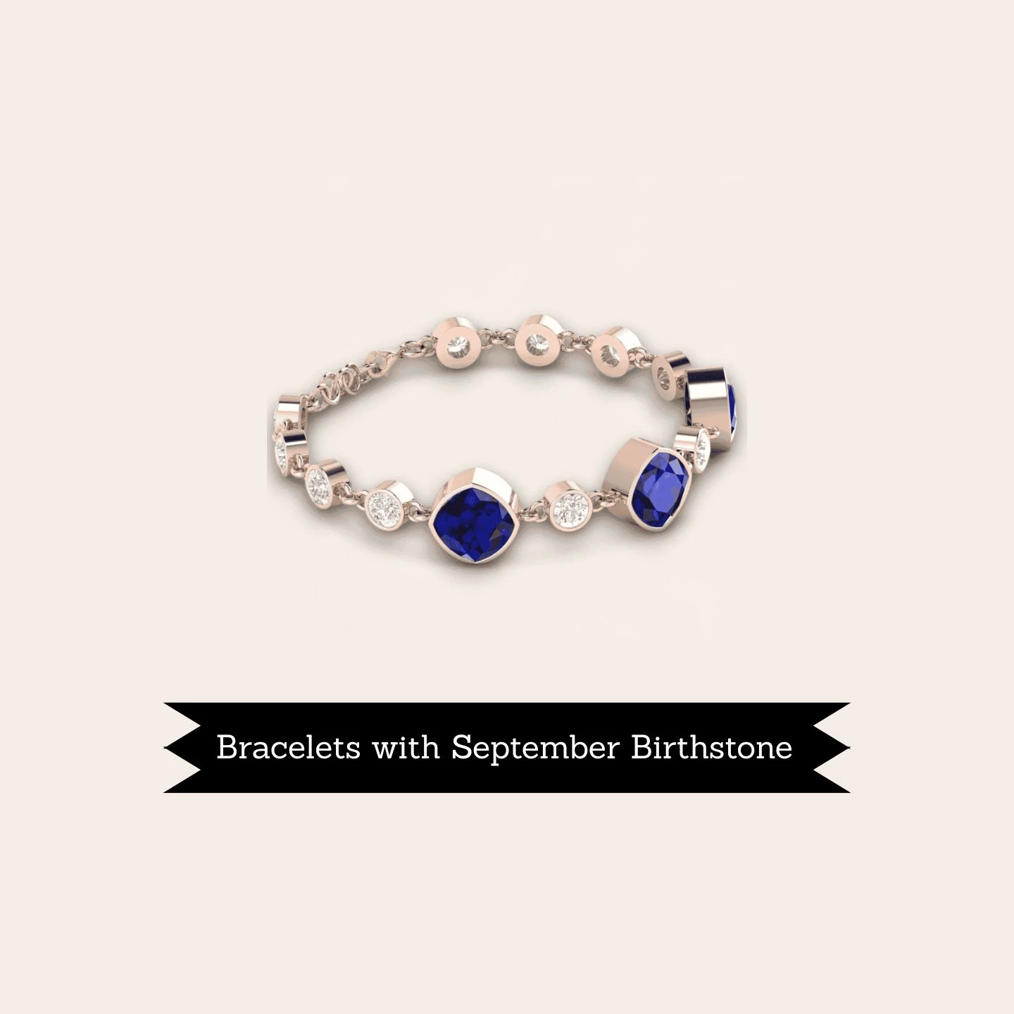 Birthstone Bracelets with September Charms