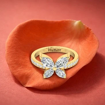 Butterfly Diamond Ring For April Born