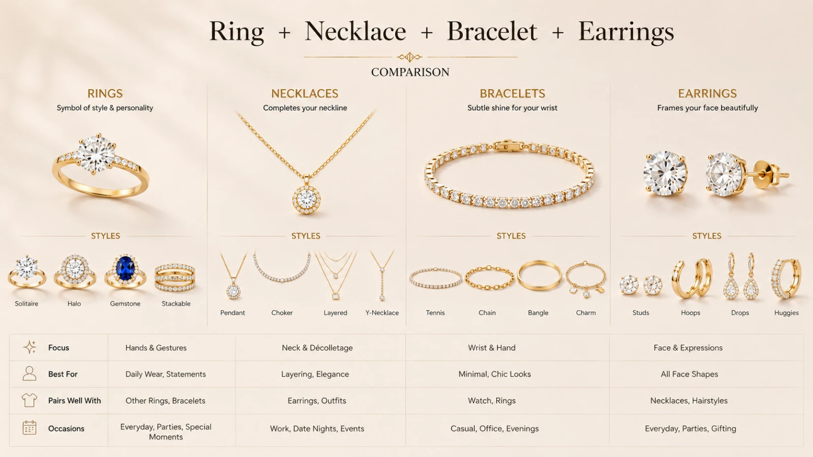 Choose Between a Ring, Necklace, Bracelet, or Earrings