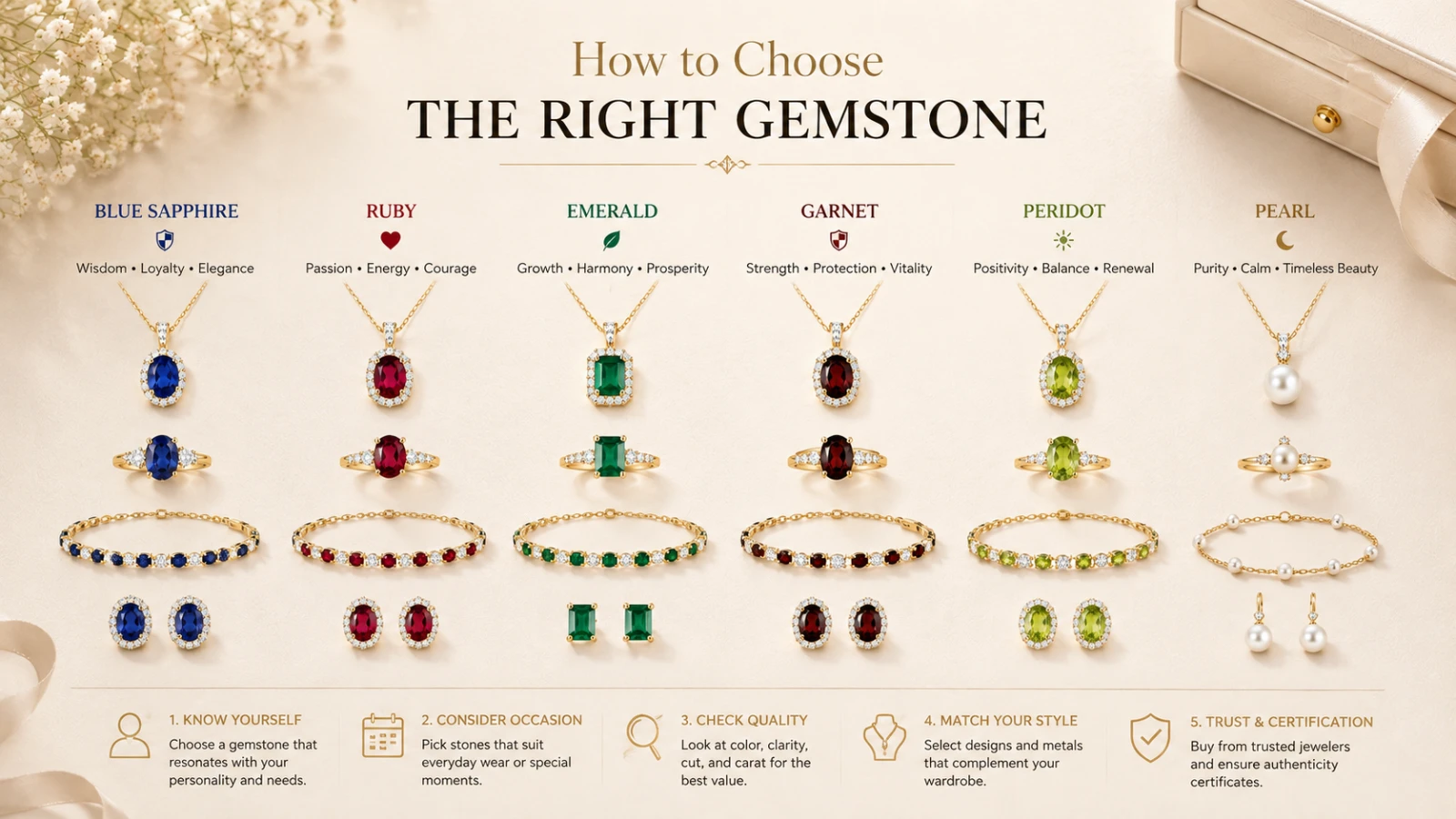 Choose the Right Gemstone For jewelry gifts