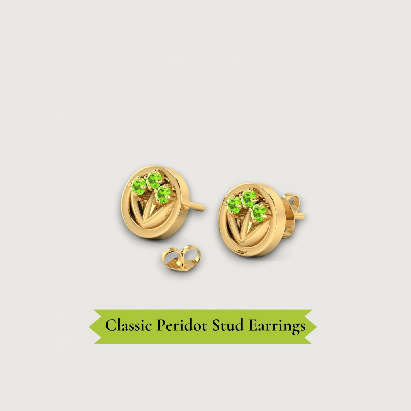 Classic Peridot Stud Earrings