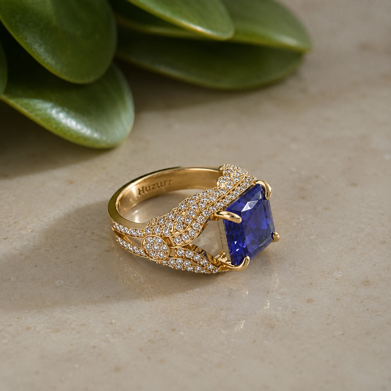 December Birthstone Tanzanite Victorian Wing Ring