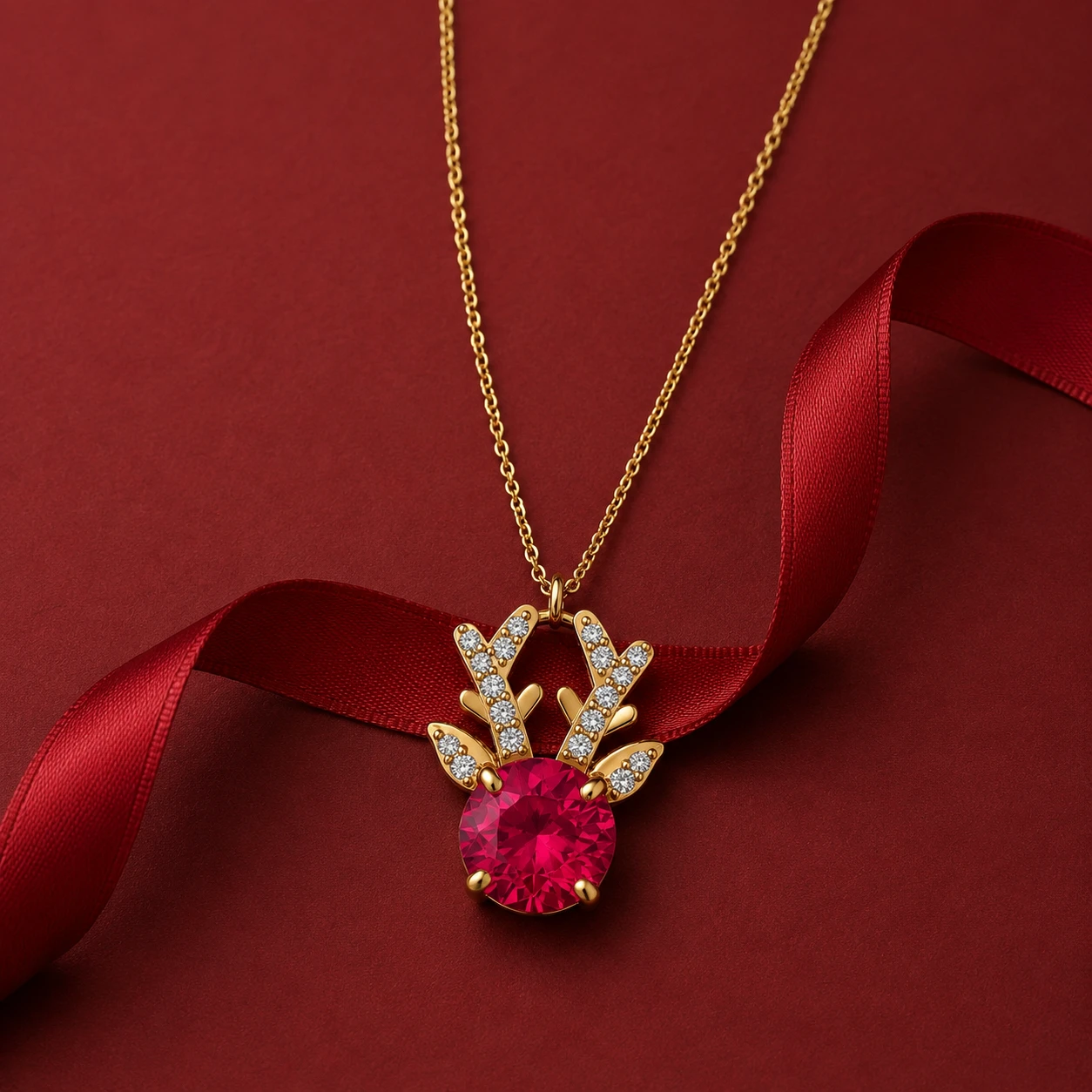 deer-antler-charm-ruby-necklace