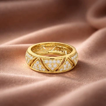 Diamond Band April Birthstone Ring For Men