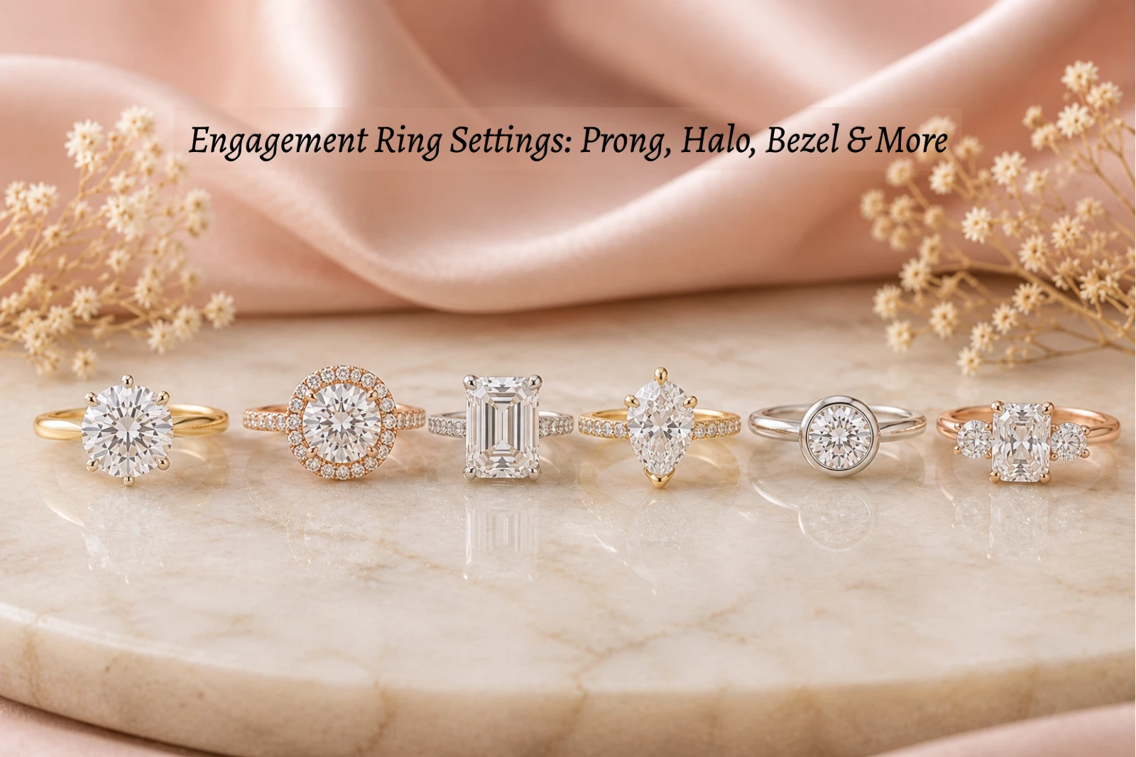 Engagement Ring Settings: A Complete Guide to Prong, Halo, Bezel & More