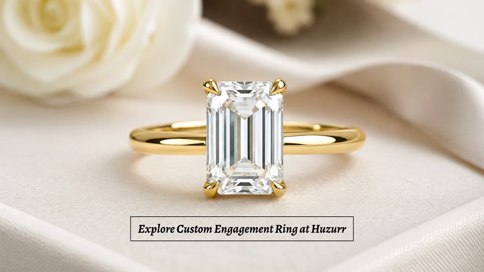 Huzurr custom engagement ring featuring a personalized gemstone and setting