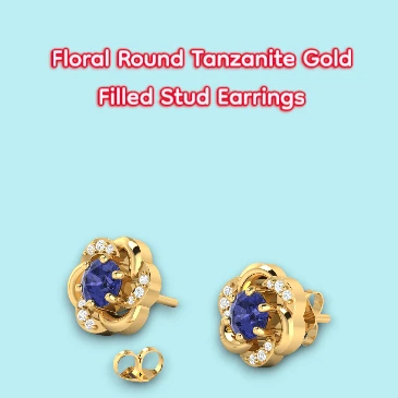 loral-round-tanzanite-stud-earrings
