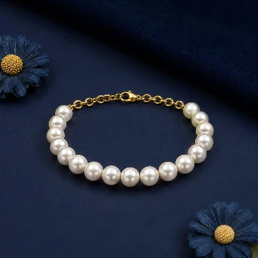 Freshwater Pearl Beads Chain Tennis Bracelet for june birthday