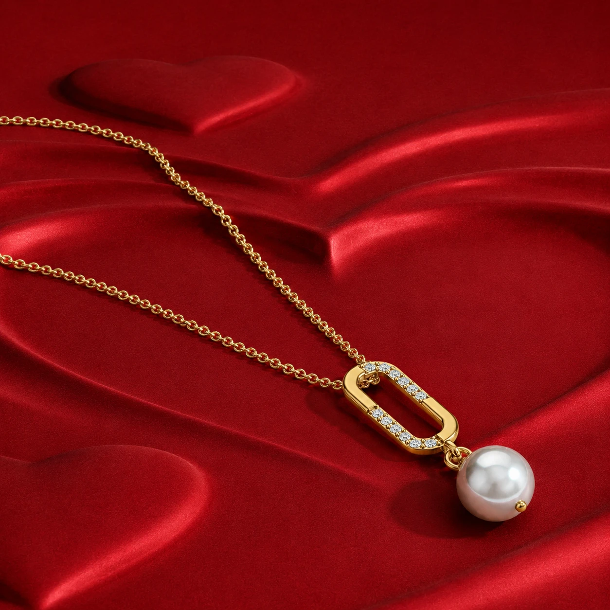Pearl Diamond Drop Pendant