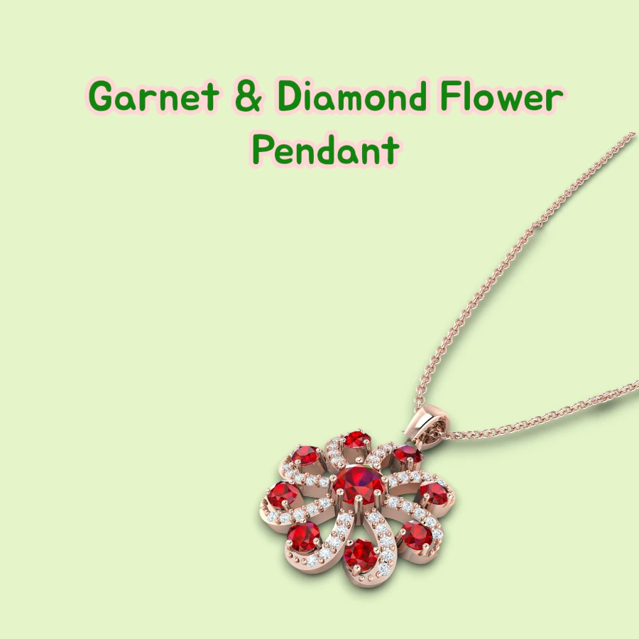 garnet-diamond-flower-pendant