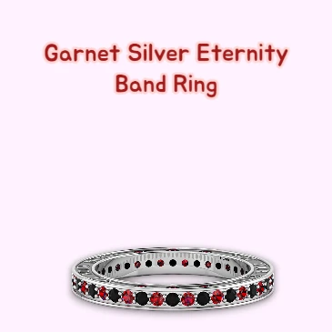 garnet-silver-eternity-band-ring