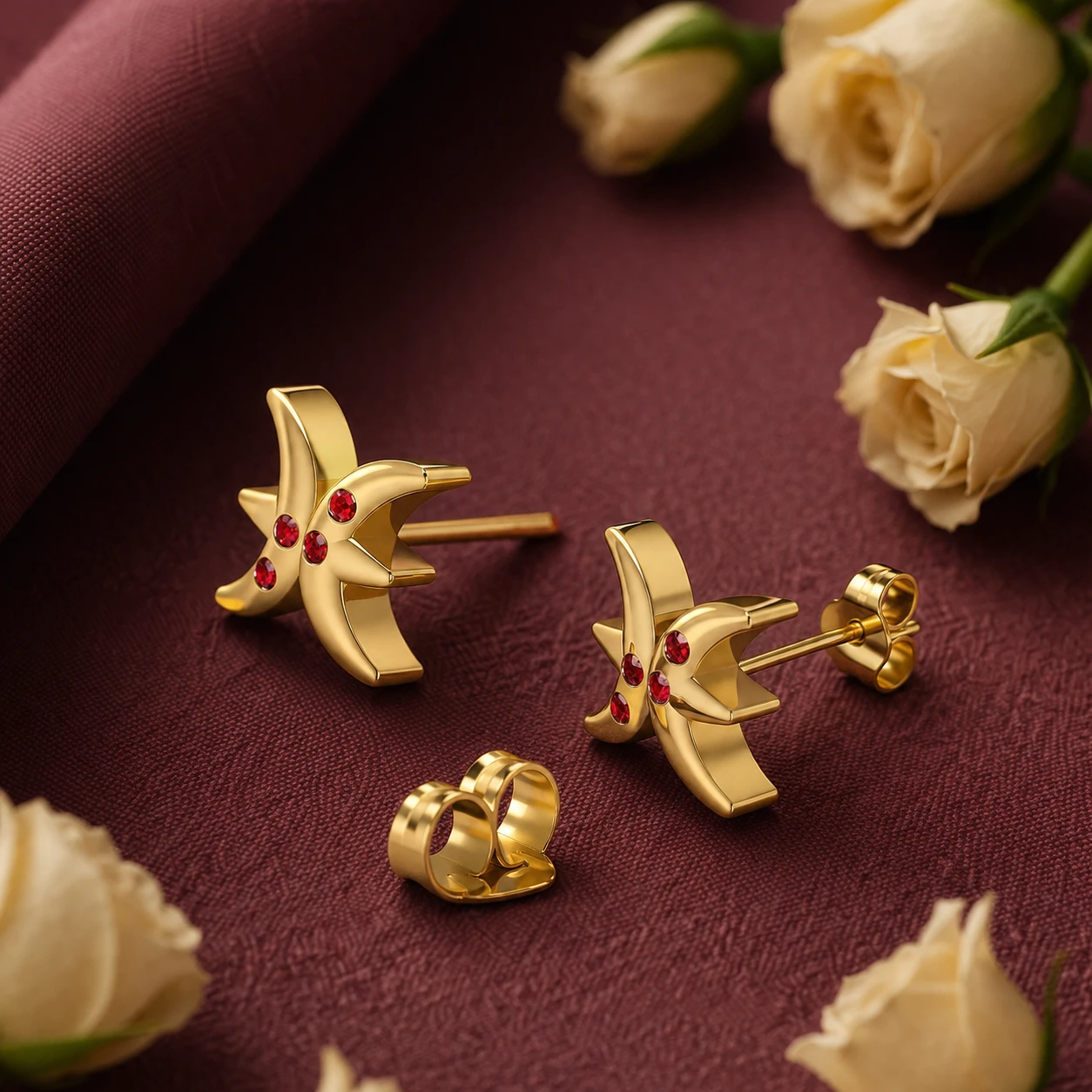 garnet-zodiac-sign-stud-earring