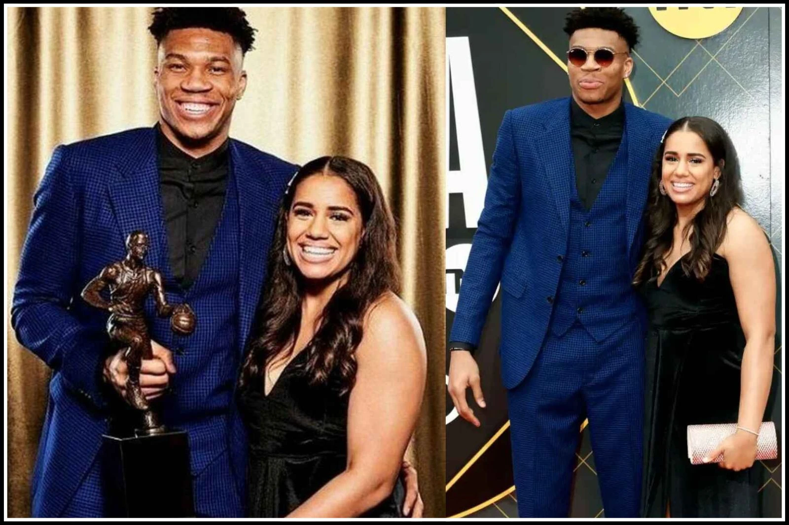 Giannis Antetokounmpo and Mariah Riddlesprigger