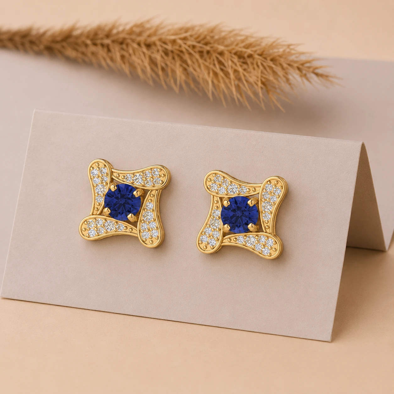 gold-filled-tanzanite-square-studs
