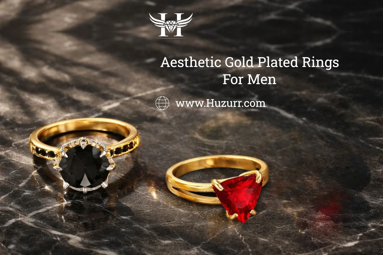 Aesthetic 5 Gold Plated Ring For Men