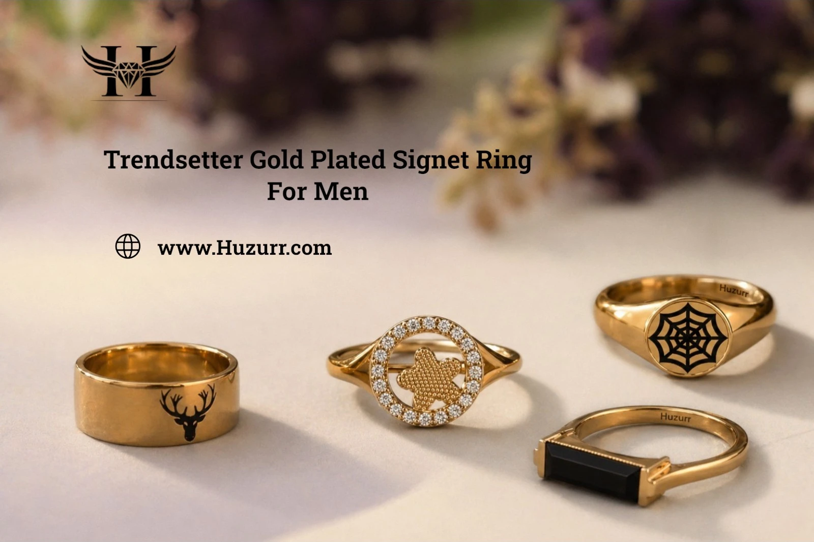 Trendsetter 5 gold plated Signet rings for men in 2026