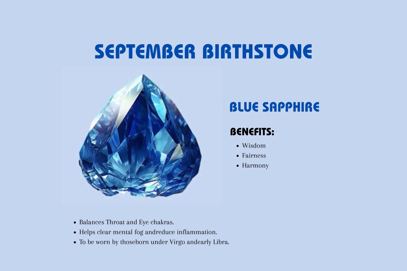 September Birthstone Sapphire