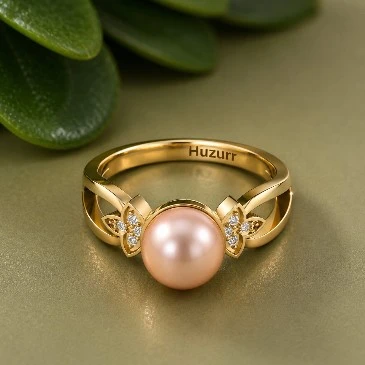 June Birthstone Akoya Pearl Diamond Ring