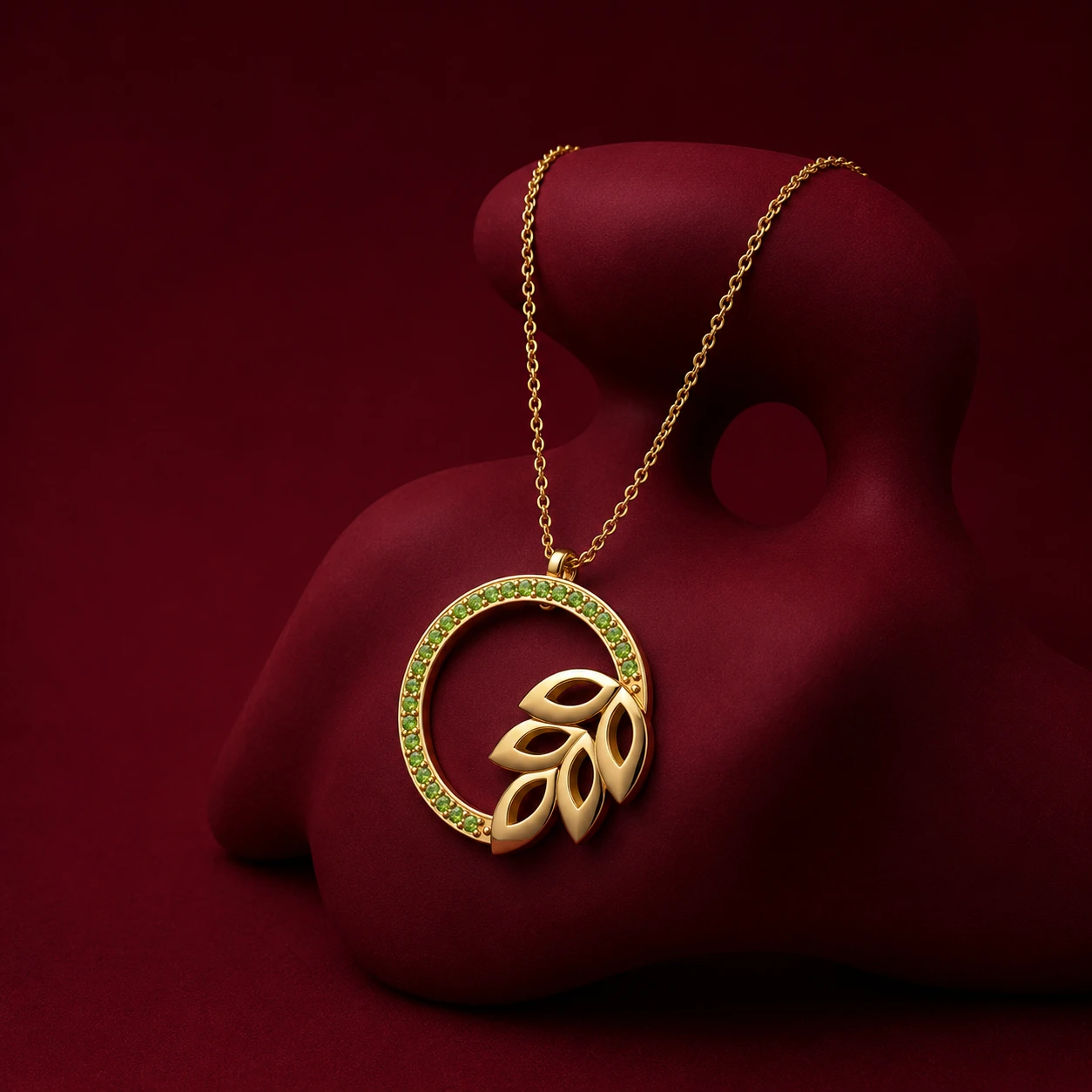 leaf-style-pendant-necklace
