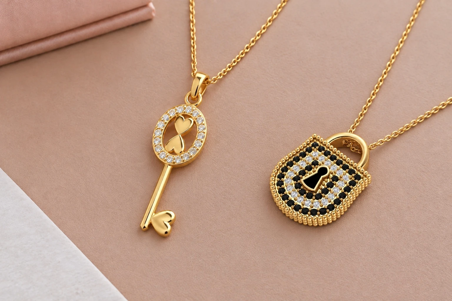 lock and key pendant