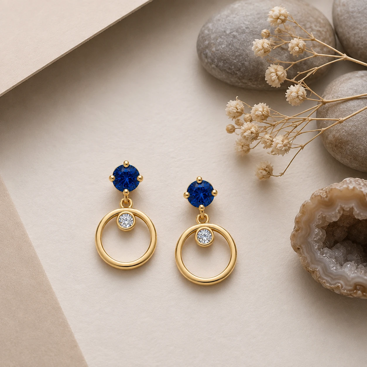 London Blue Topaz & Diamond Studs