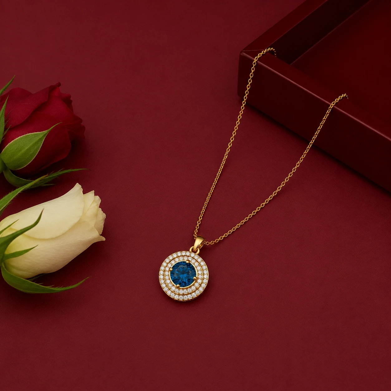 london-blue-topaz-round-solitaire-pendant