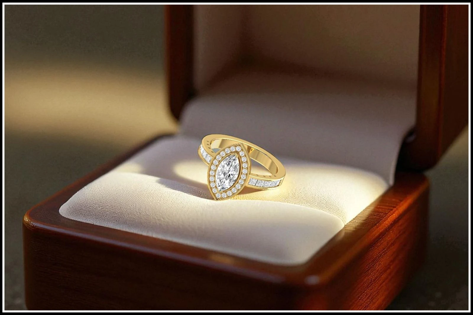 marquise cut diamond engagement ring