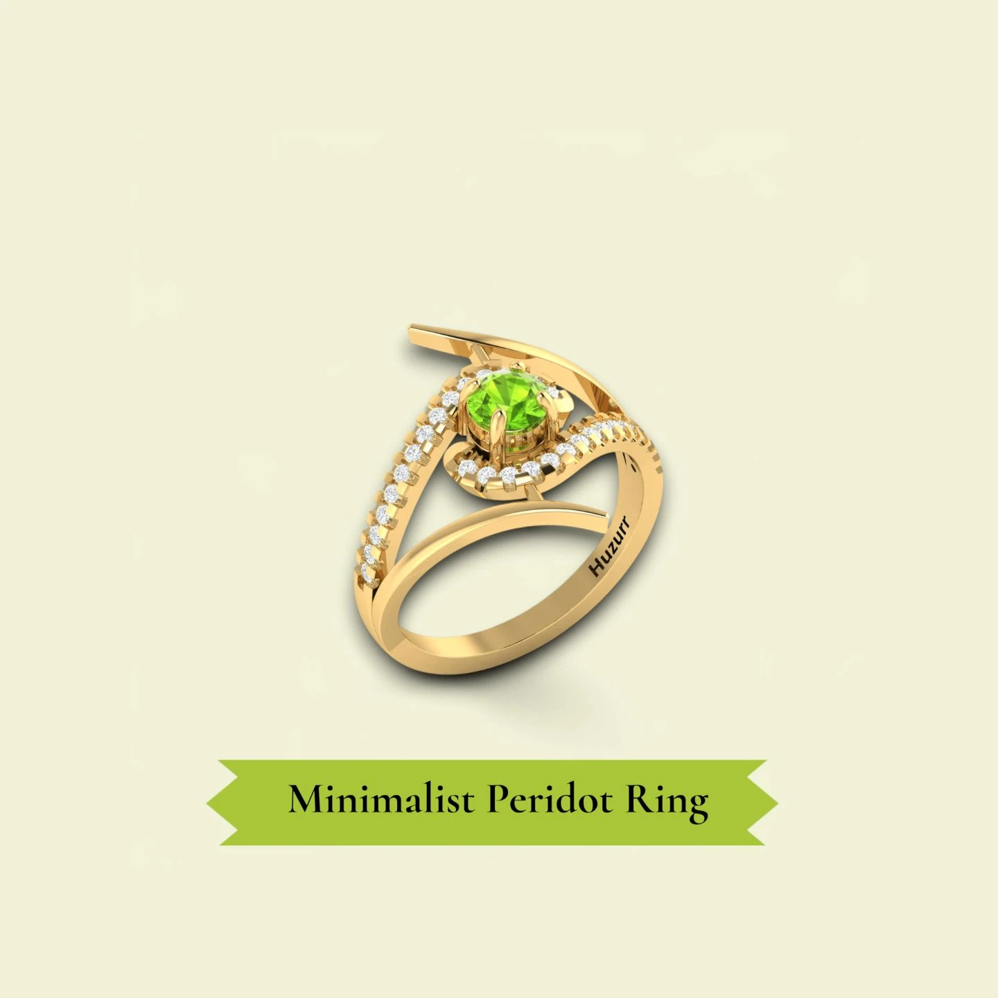 Minimalist Peridot Rings