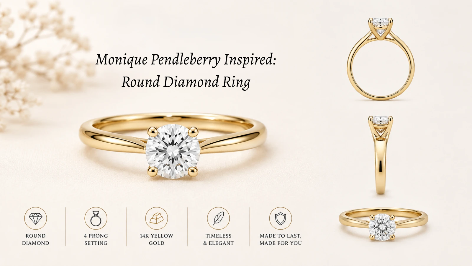 Monique Pendleberry Inspired: Round Diamond Ring