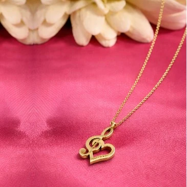 Music Heart Charm Pendant