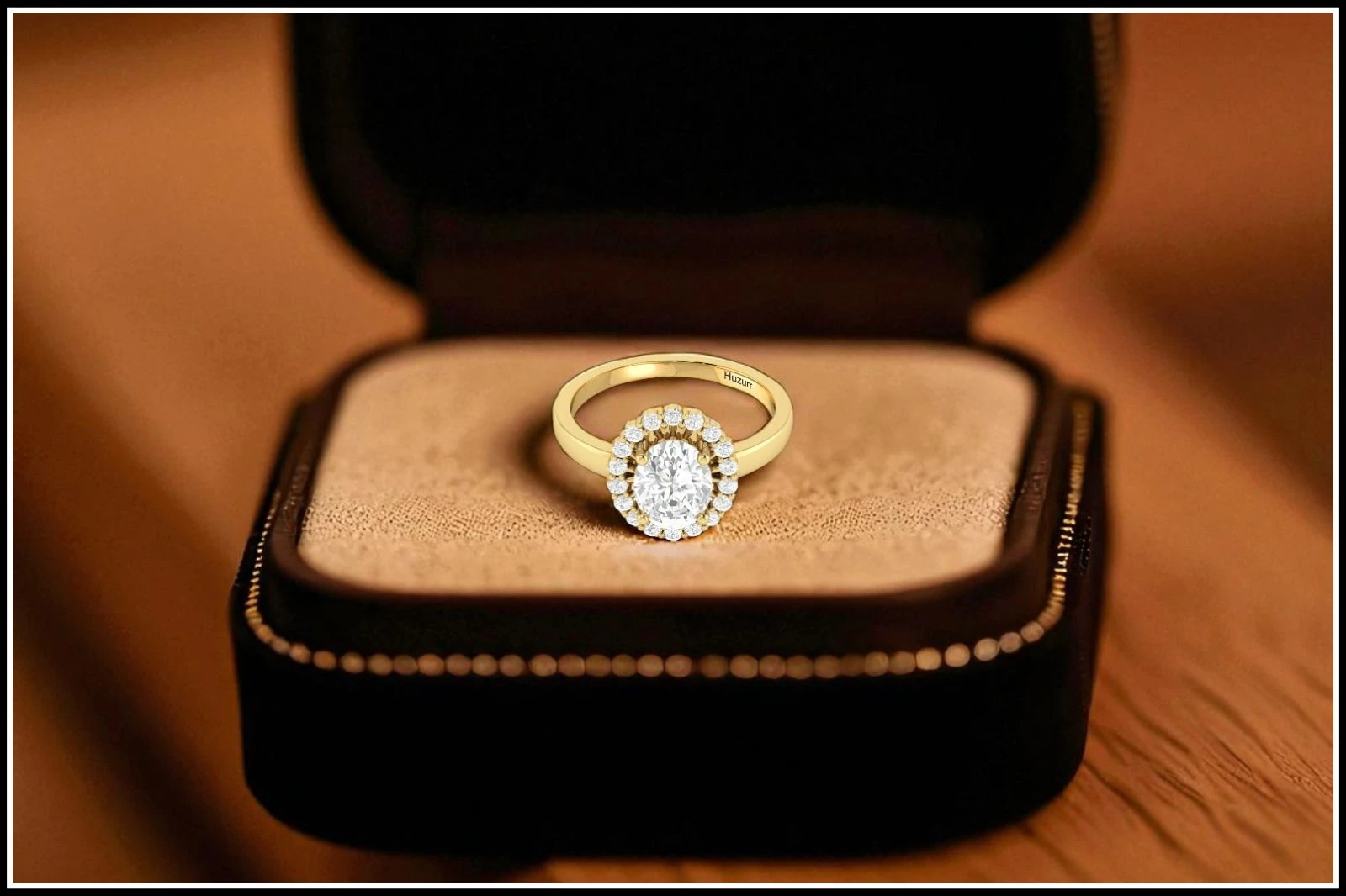 Oval cut diamond engagement ring