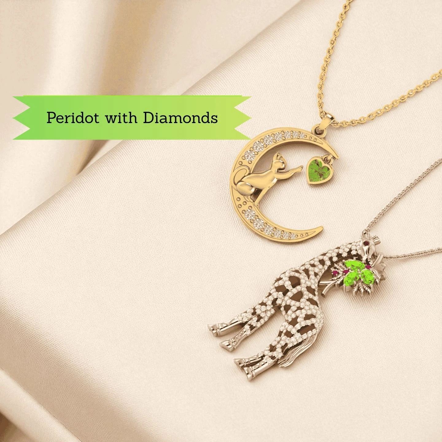 Peridot with Diamonds