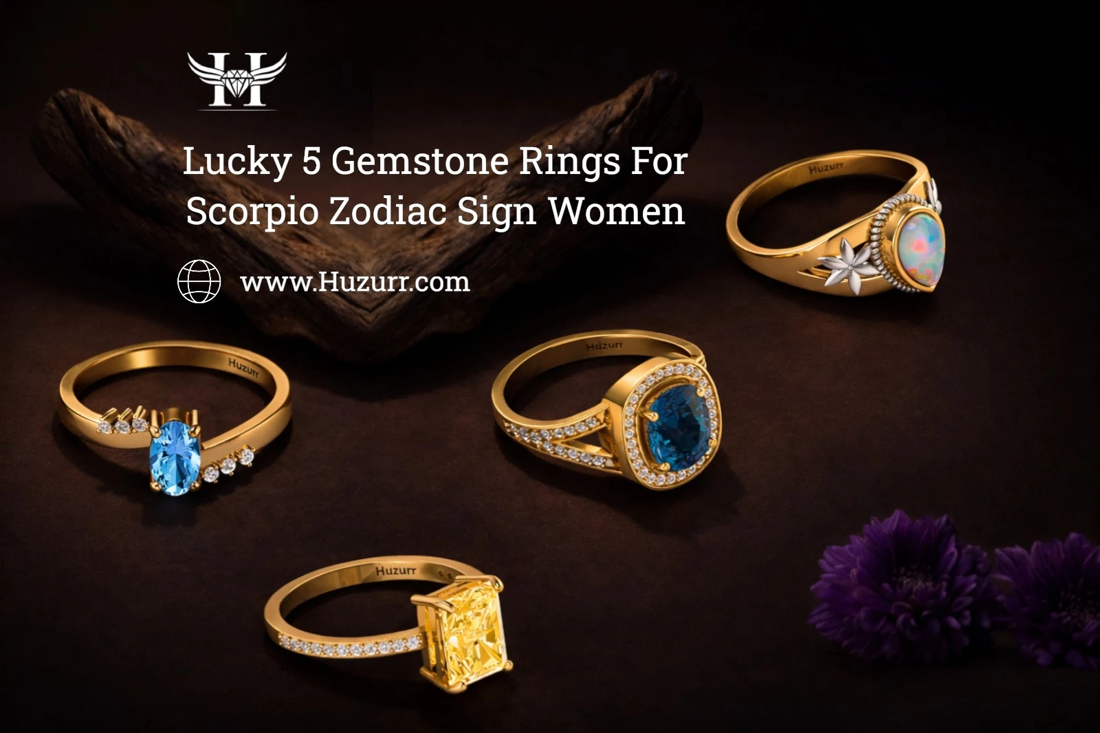Top 5 Trending lucky Gemstone Rings For Scorpio Zodiac Women