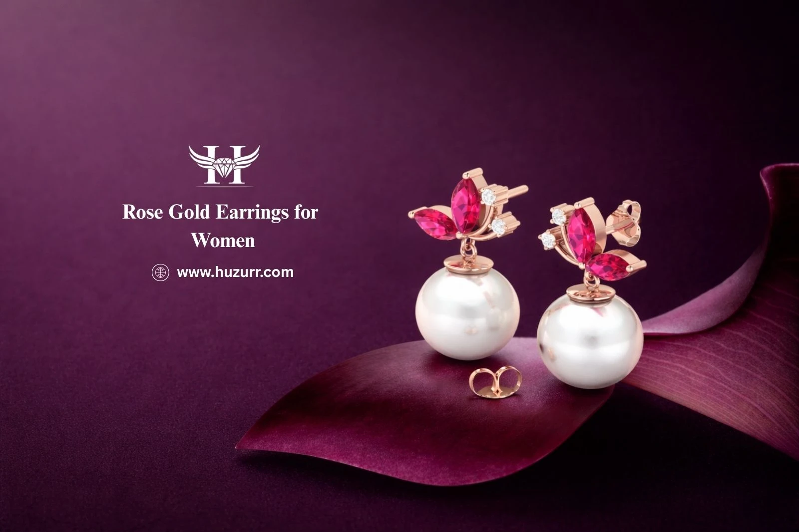 Rose Gold Earrings for Women: Styles, Sizes, and Buy Online at Huzurr