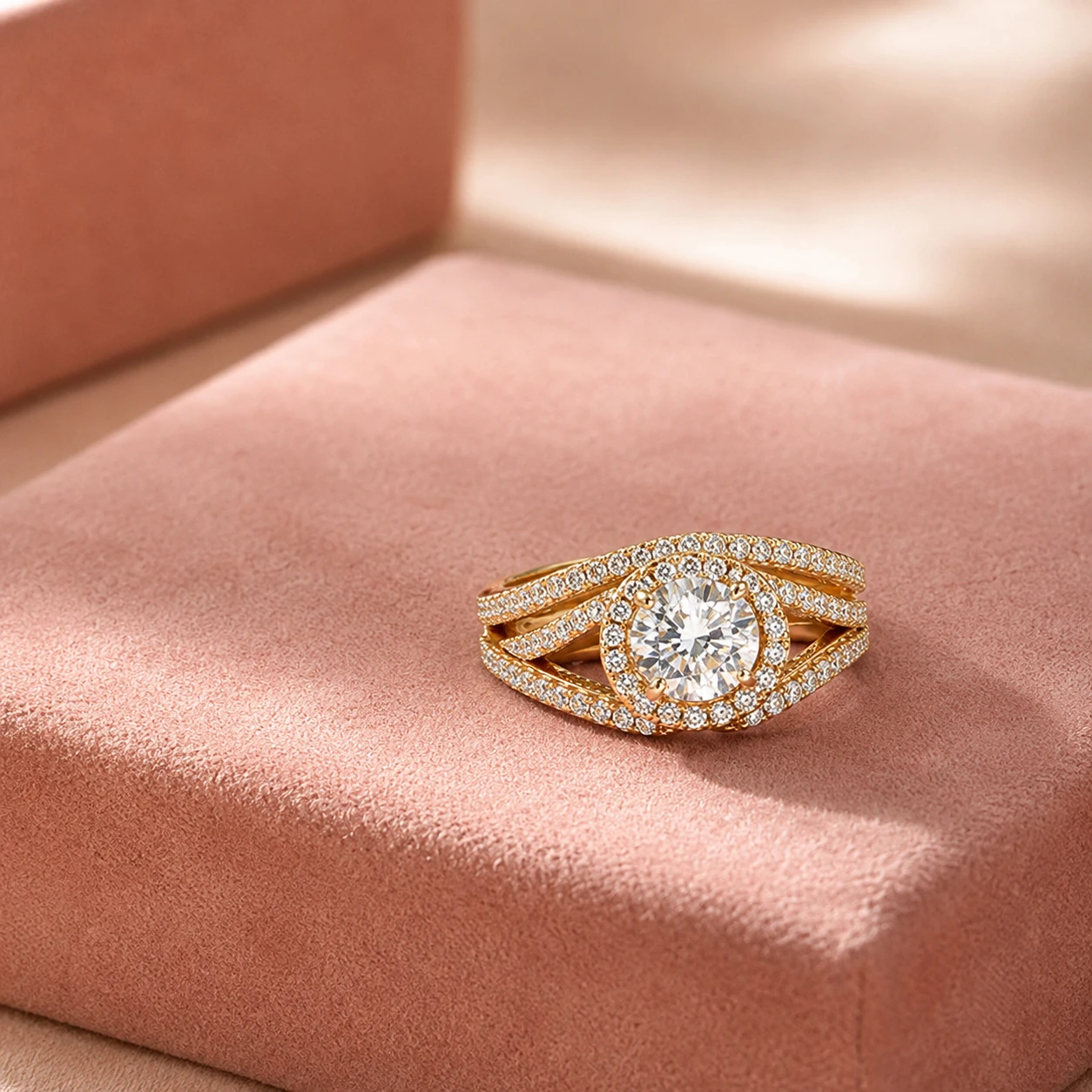 Round Diamond Solitaire Eternity Ring For Men
