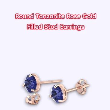 round-tanzanite-stud-earrings